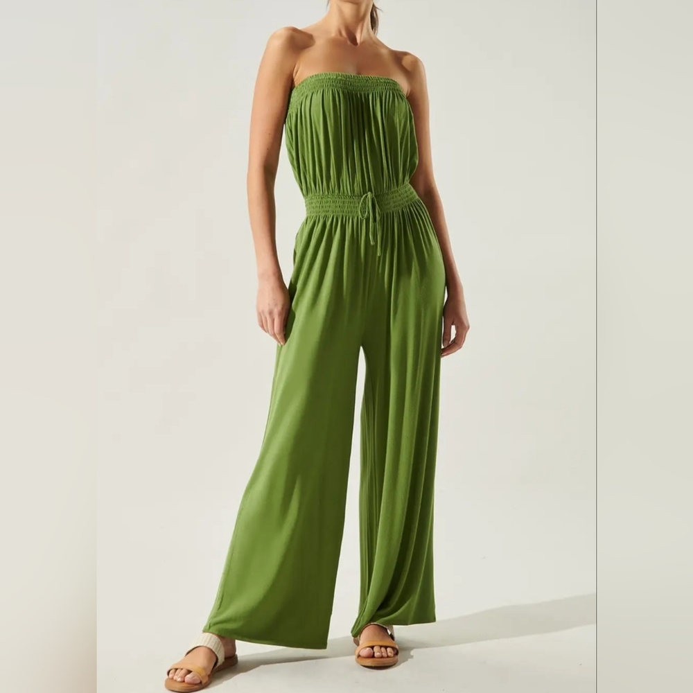 #302 🛑S BOHO, CHIC, SEXY Ayanna Tube Wide Leg Jumpsuit